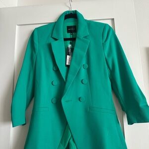 Portmans Vibrant Green Double-Breasted Blazer